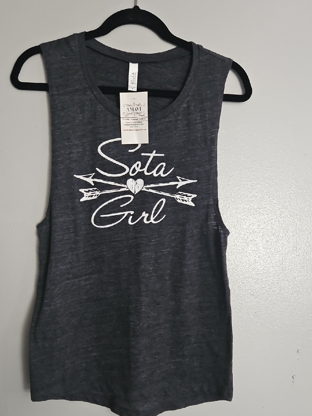 Bella Canvas Charcoal 'Sota Girl' Graphic Tank